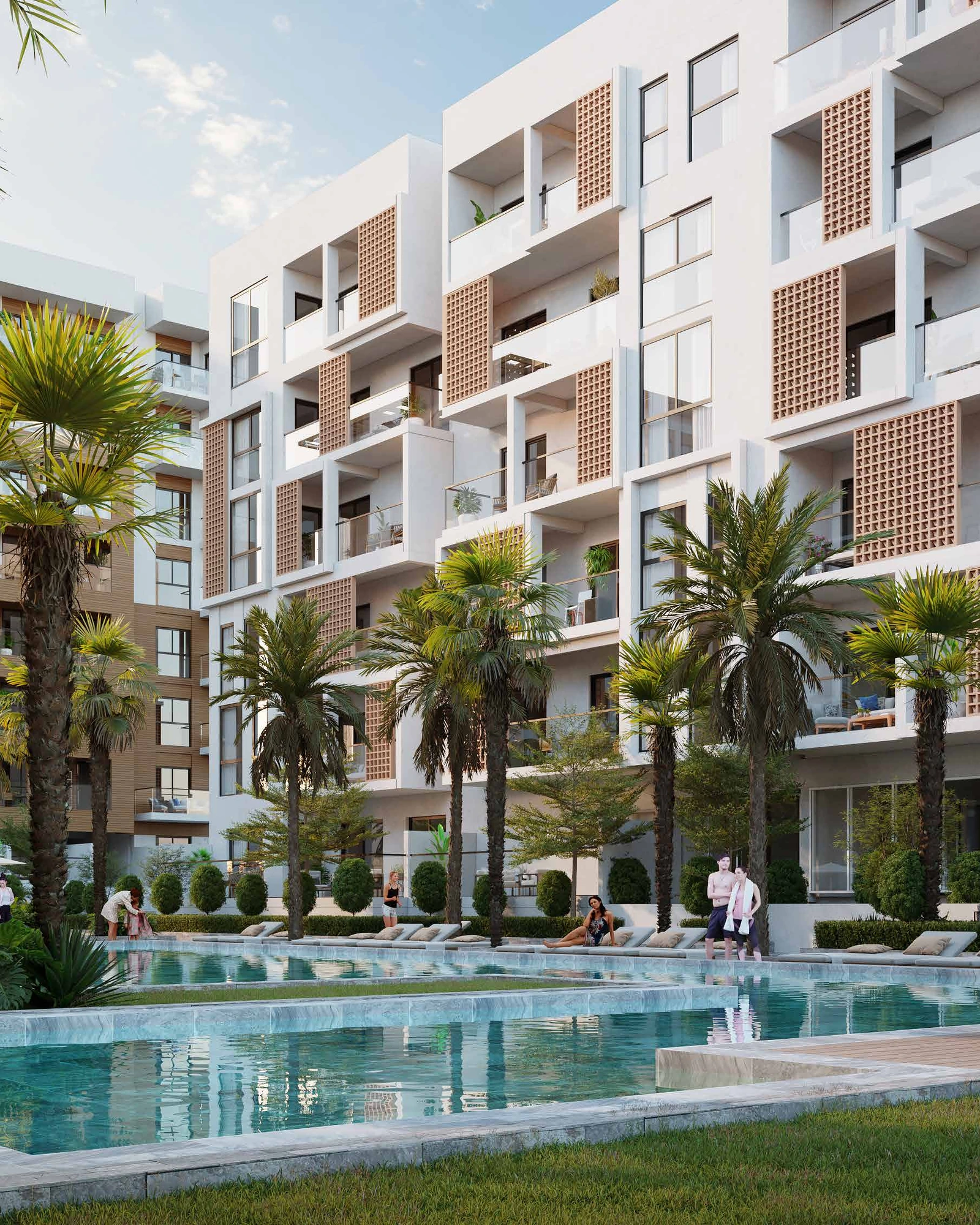 Landscaped pool setting proposed for Hillside Residences — developer artist’s impression